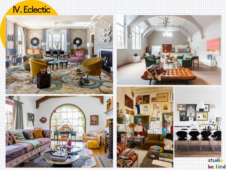 Eclectic style design samples
