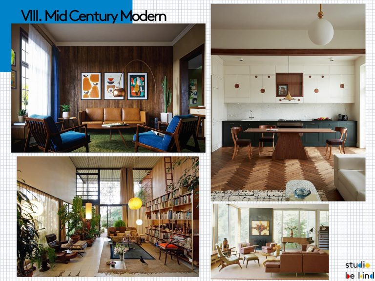 Mid Century Modern style design samples